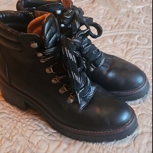 Women's Gentle Souls By Kenneth Cole Black Lace-Up Boots